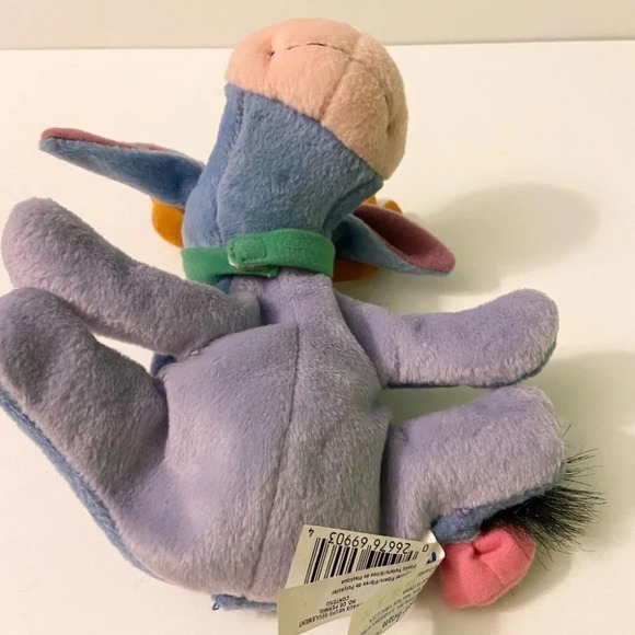 Disney Christmas Eeyore Fisher Price Star Bean Bag Plush Stuffed Toy Reindeer - Picture 7 of 10